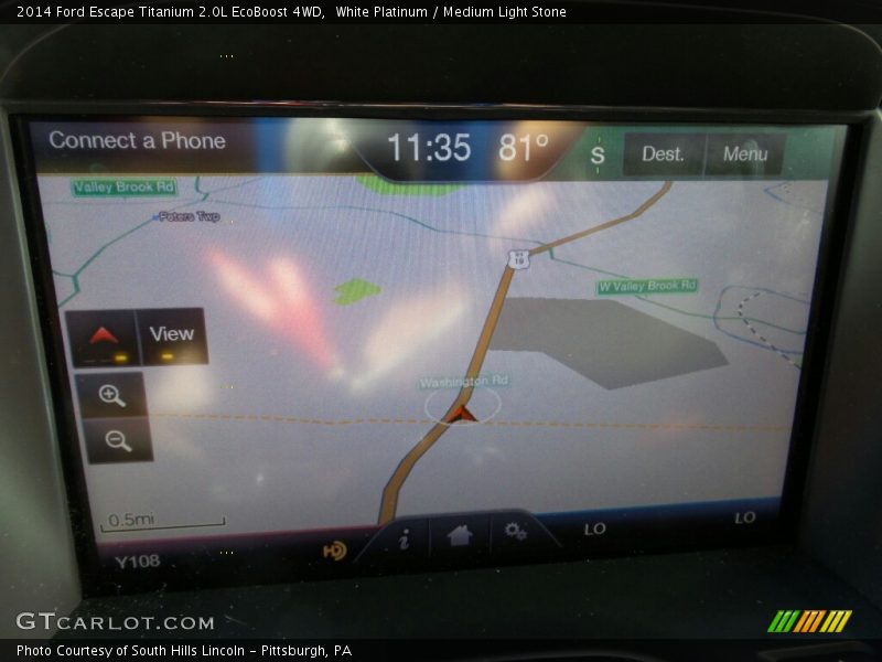 White Platinum / Medium Light Stone 2014 Ford Escape Titanium 2.0L EcoBoost 4WD