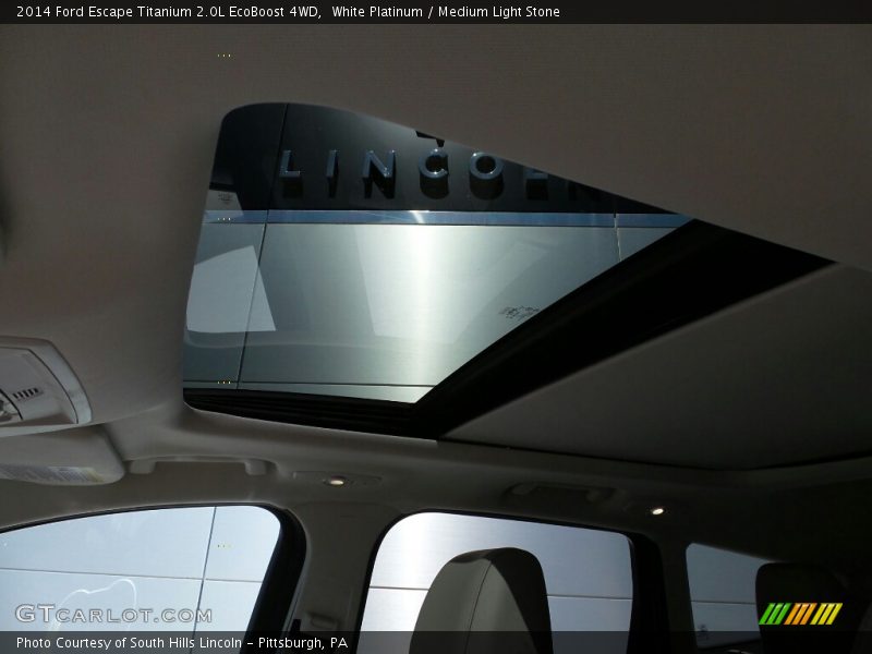 White Platinum / Medium Light Stone 2014 Ford Escape Titanium 2.0L EcoBoost 4WD