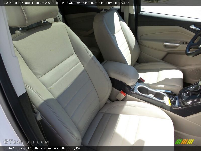 White Platinum / Medium Light Stone 2014 Ford Escape Titanium 2.0L EcoBoost 4WD