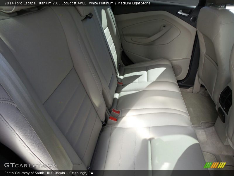 White Platinum / Medium Light Stone 2014 Ford Escape Titanium 2.0L EcoBoost 4WD