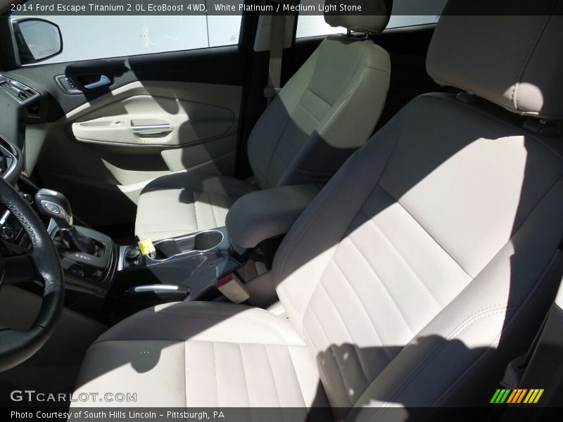 White Platinum / Medium Light Stone 2014 Ford Escape Titanium 2.0L EcoBoost 4WD