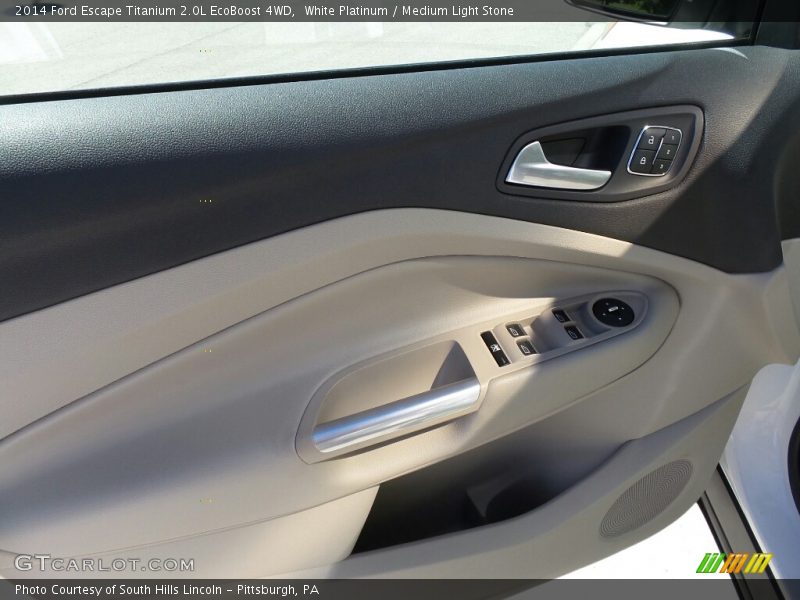 White Platinum / Medium Light Stone 2014 Ford Escape Titanium 2.0L EcoBoost 4WD