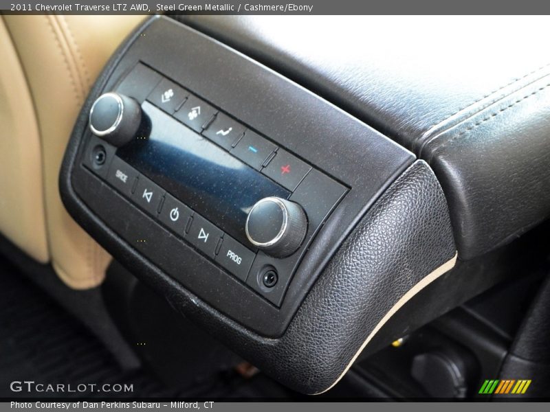 Steel Green Metallic / Cashmere/Ebony 2011 Chevrolet Traverse LTZ AWD