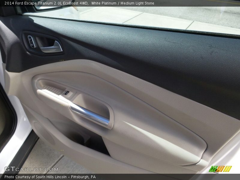 White Platinum / Medium Light Stone 2014 Ford Escape Titanium 2.0L EcoBoost 4WD