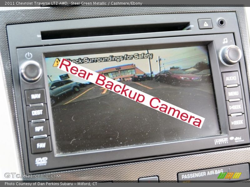 Steel Green Metallic / Cashmere/Ebony 2011 Chevrolet Traverse LTZ AWD