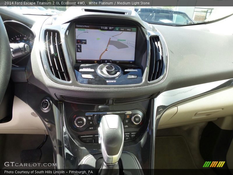 White Platinum / Medium Light Stone 2014 Ford Escape Titanium 2.0L EcoBoost 4WD