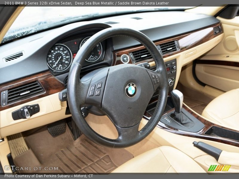 Deep Sea Blue Metallic / Saddle Brown Dakota Leather 2011 BMW 3 Series 328i xDrive Sedan