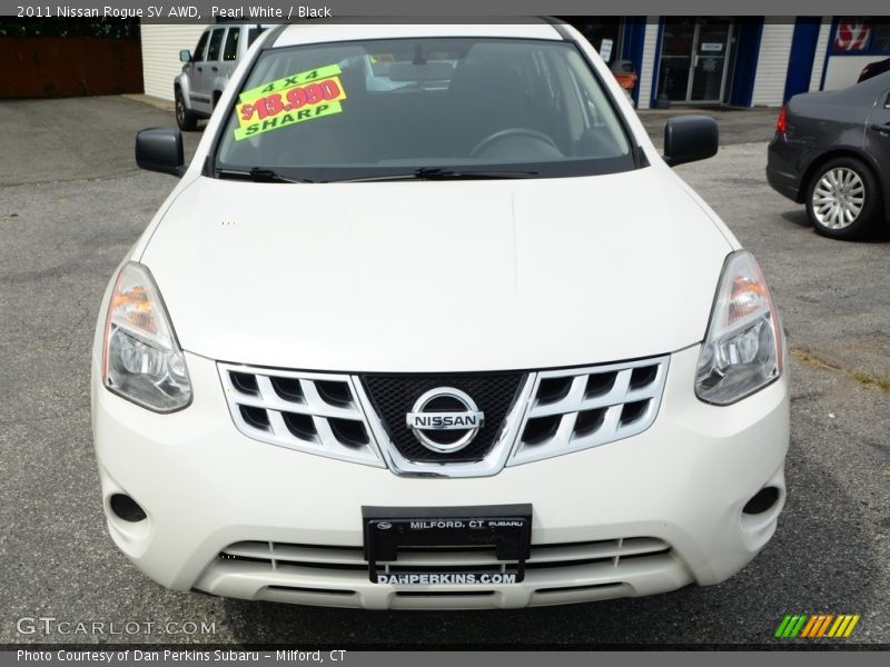 Pearl White / Black 2011 Nissan Rogue SV AWD