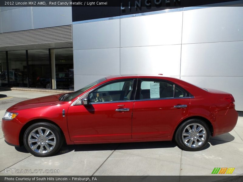 Red Candy Metallic / Light Camel 2012 Lincoln MKZ AWD