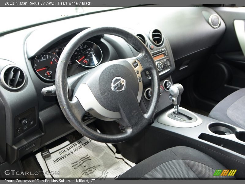 Pearl White / Black 2011 Nissan Rogue SV AWD