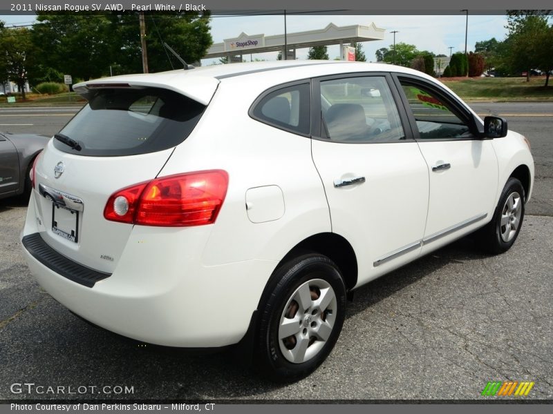 Pearl White / Black 2011 Nissan Rogue SV AWD
