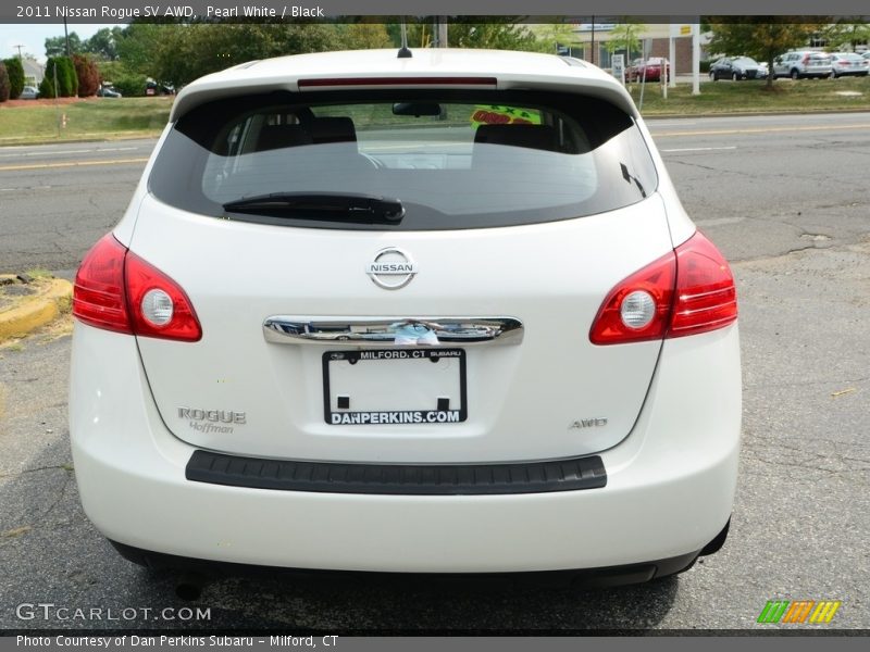 Pearl White / Black 2011 Nissan Rogue SV AWD