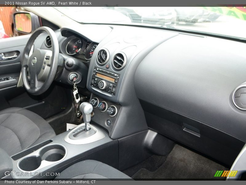 Pearl White / Black 2011 Nissan Rogue SV AWD