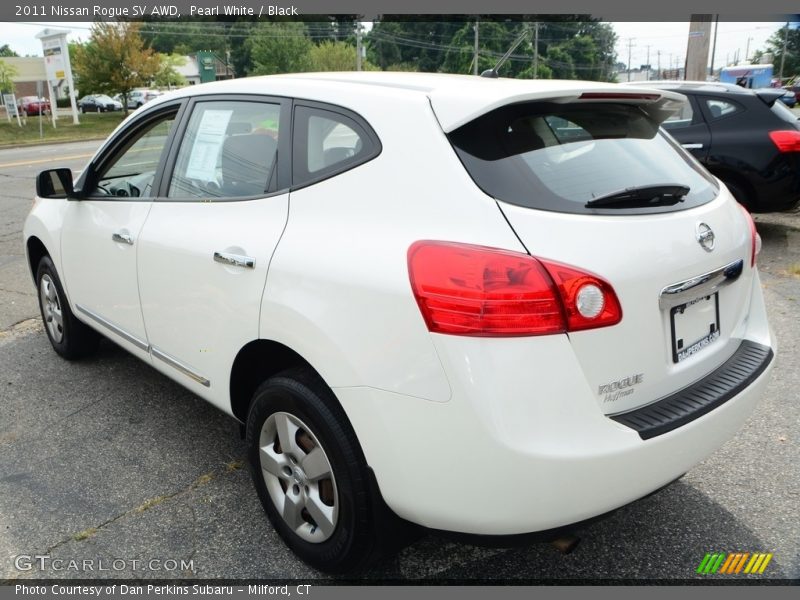 Pearl White / Black 2011 Nissan Rogue SV AWD