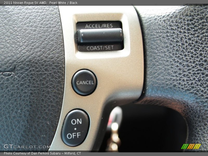 Pearl White / Black 2011 Nissan Rogue SV AWD