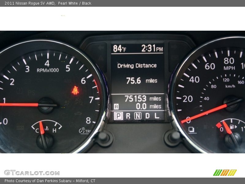 Pearl White / Black 2011 Nissan Rogue SV AWD