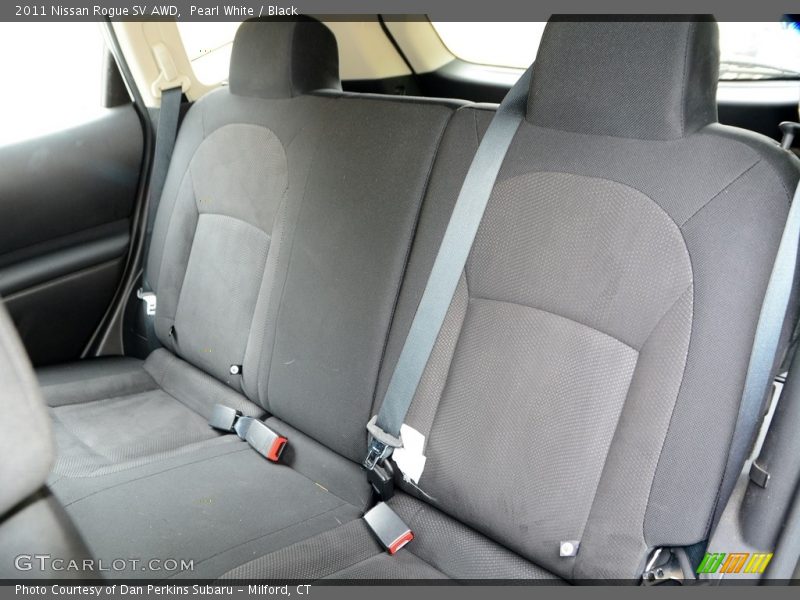 Pearl White / Black 2011 Nissan Rogue SV AWD