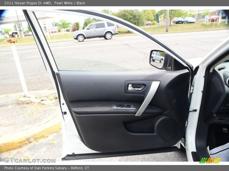 Pearl White / Black 2011 Nissan Rogue SV AWD
