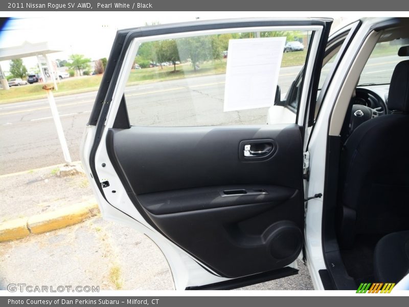 Pearl White / Black 2011 Nissan Rogue SV AWD