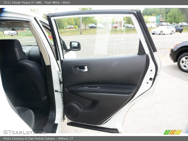 Pearl White / Black 2011 Nissan Rogue SV AWD