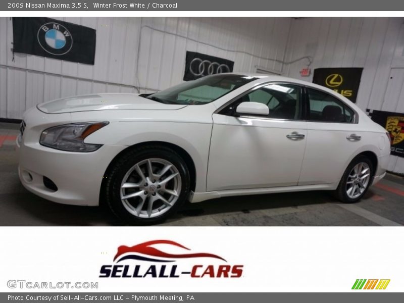 Winter Frost White / Charcoal 2009 Nissan Maxima 3.5 S