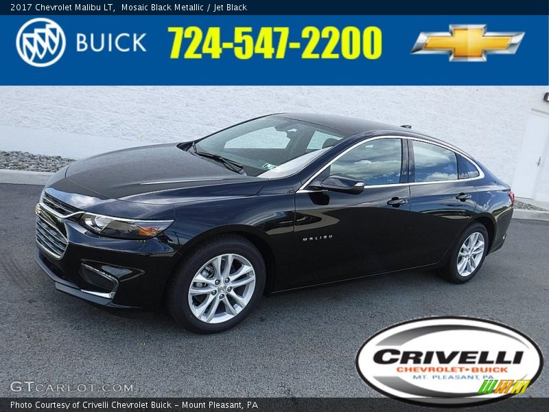 Mosaic Black Metallic / Jet Black 2017 Chevrolet Malibu LT