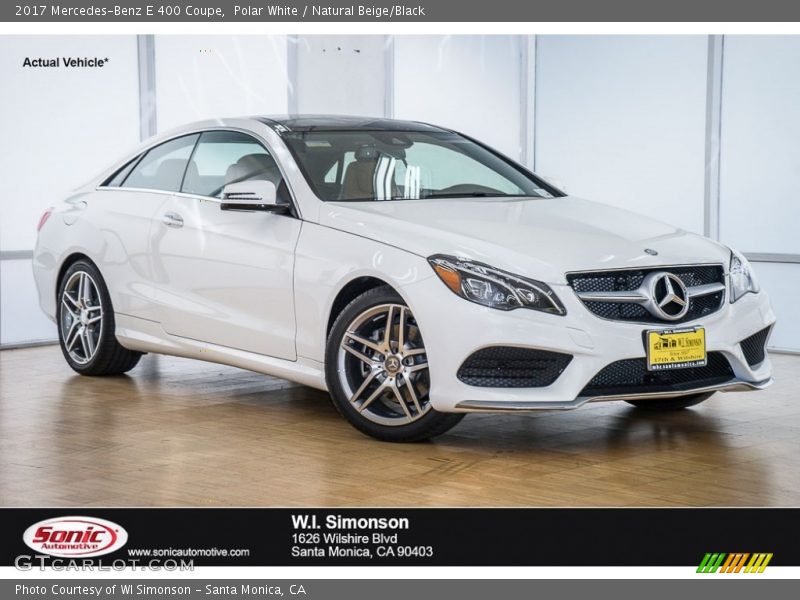 Polar White / Natural Beige/Black 2017 Mercedes-Benz E 400 Coupe