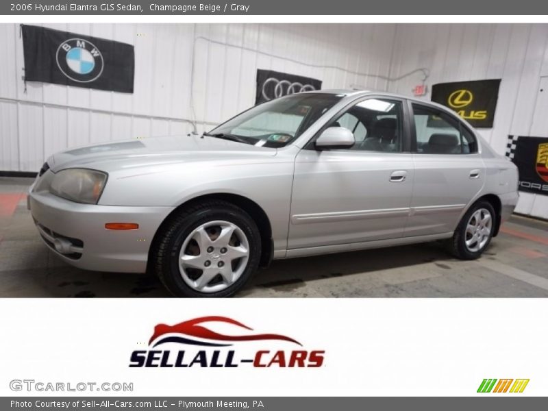 Champagne Beige / Gray 2006 Hyundai Elantra GLS Sedan