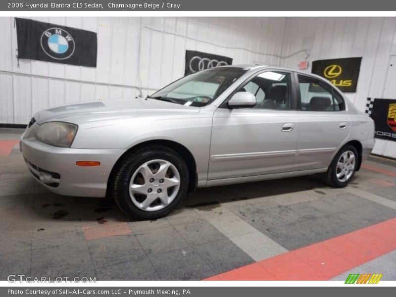 Champagne Beige / Gray 2006 Hyundai Elantra GLS Sedan