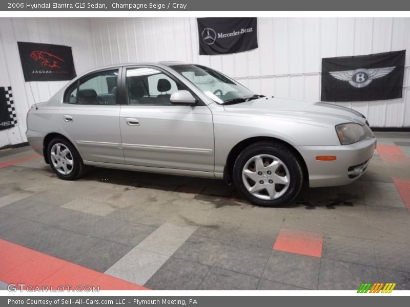 Champagne Beige / Gray 2006 Hyundai Elantra GLS Sedan