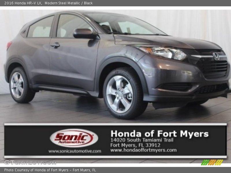 Modern Steel Metallic / Black 2016 Honda HR-V LX