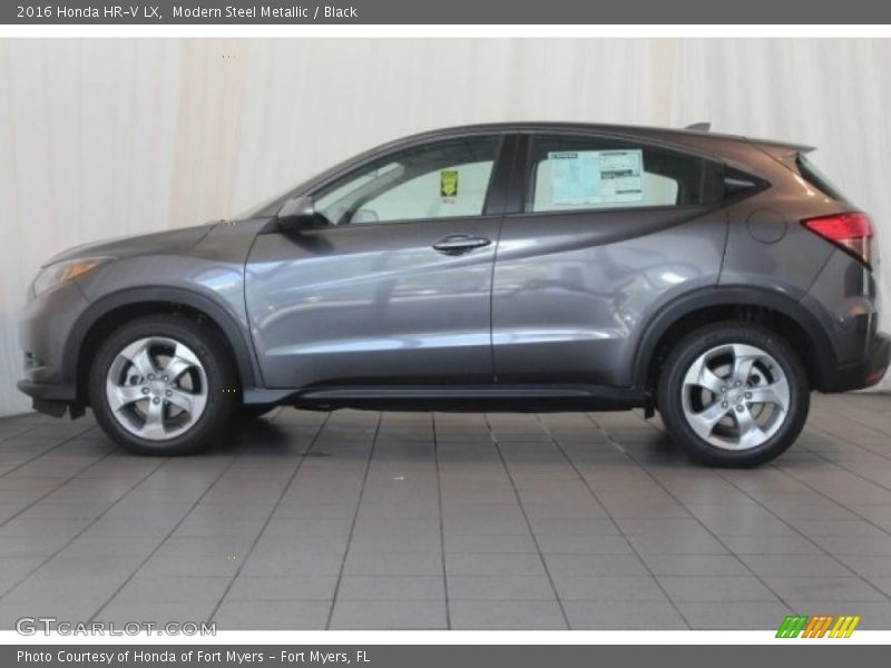 Modern Steel Metallic / Black 2016 Honda HR-V LX