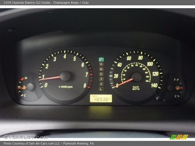 Champagne Beige / Gray 2006 Hyundai Elantra GLS Sedan
