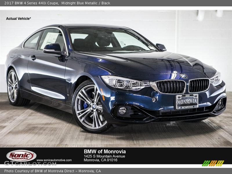 Midnight Blue Metallic / Black 2017 BMW 4 Series 440i Coupe