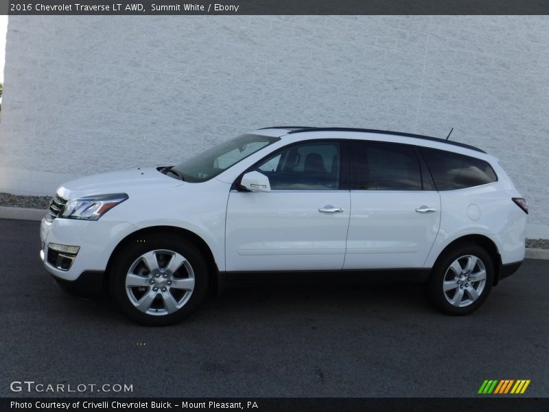 Summit White / Ebony 2016 Chevrolet Traverse LT AWD