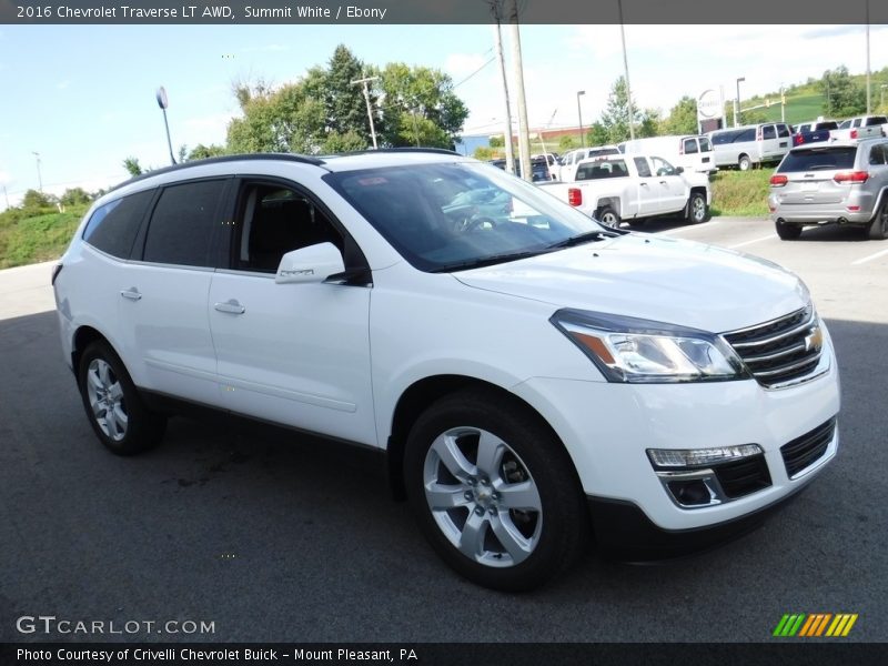 Summit White / Ebony 2016 Chevrolet Traverse LT AWD