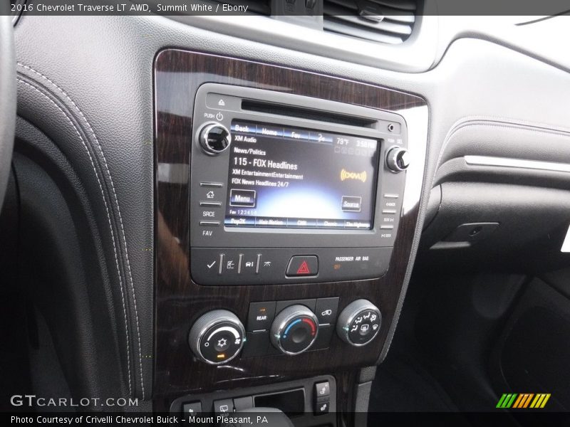 Summit White / Ebony 2016 Chevrolet Traverse LT AWD