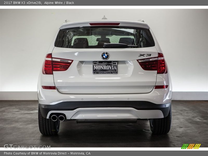 Alpine White / Black 2017 BMW X3 xDrive28i