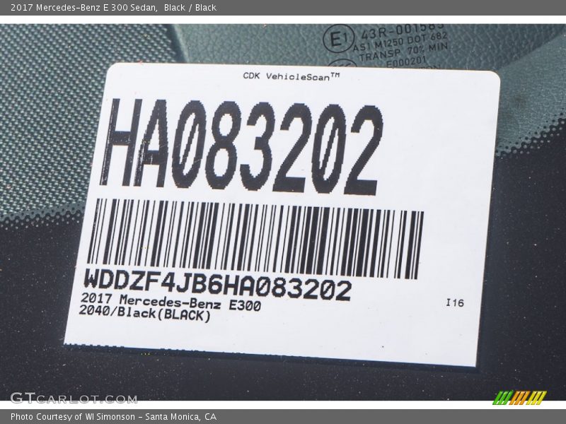 Black / Black 2017 Mercedes-Benz E 300 Sedan