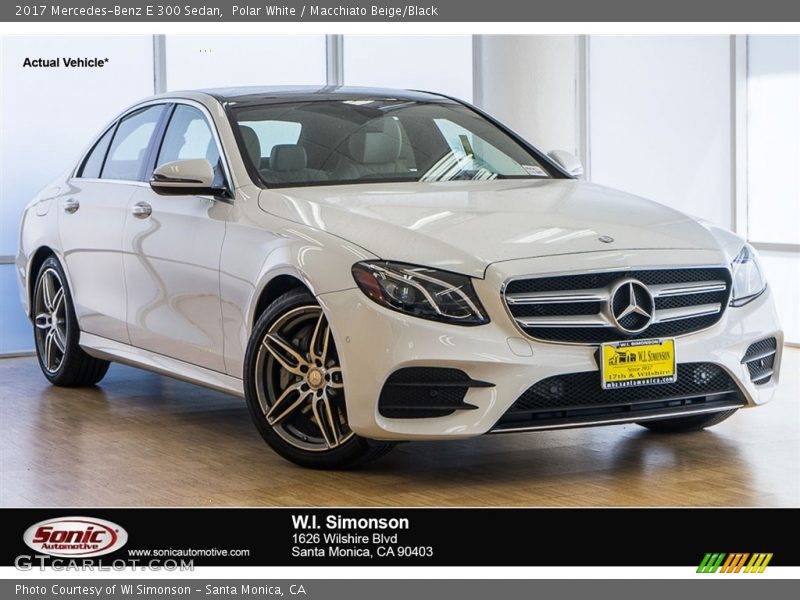 Polar White / Macchiato Beige/Black 2017 Mercedes-Benz E 300 Sedan