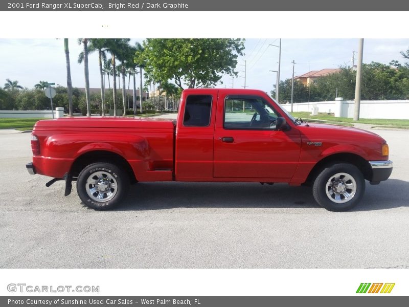 Bright Red / Dark Graphite 2001 Ford Ranger XL SuperCab