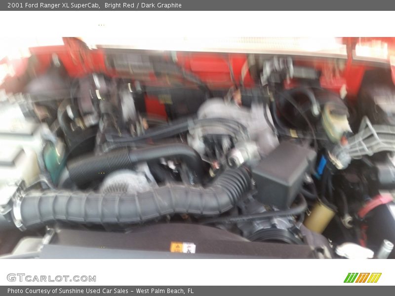Bright Red / Dark Graphite 2001 Ford Ranger XL SuperCab