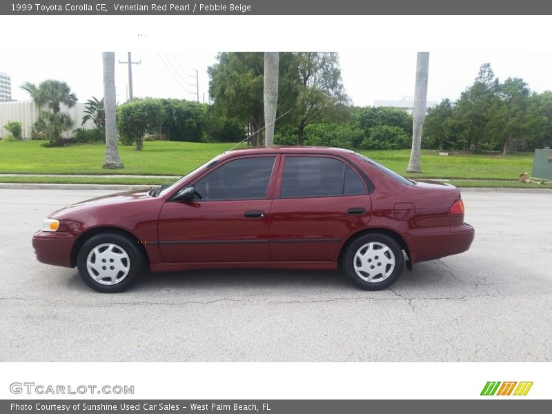 Venetian Red Pearl / Pebble Beige 1999 Toyota Corolla CE