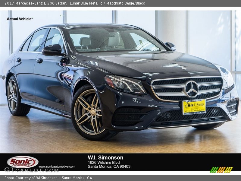 Lunar Blue Metallic / Macchiato Beige/Black 2017 Mercedes-Benz E 300 Sedan