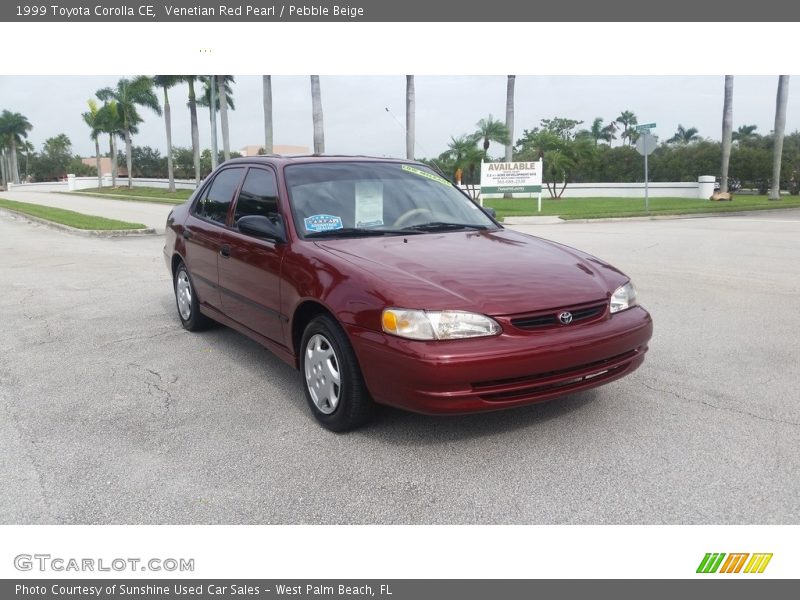 Venetian Red Pearl / Pebble Beige 1999 Toyota Corolla CE