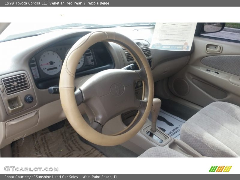 Venetian Red Pearl / Pebble Beige 1999 Toyota Corolla CE