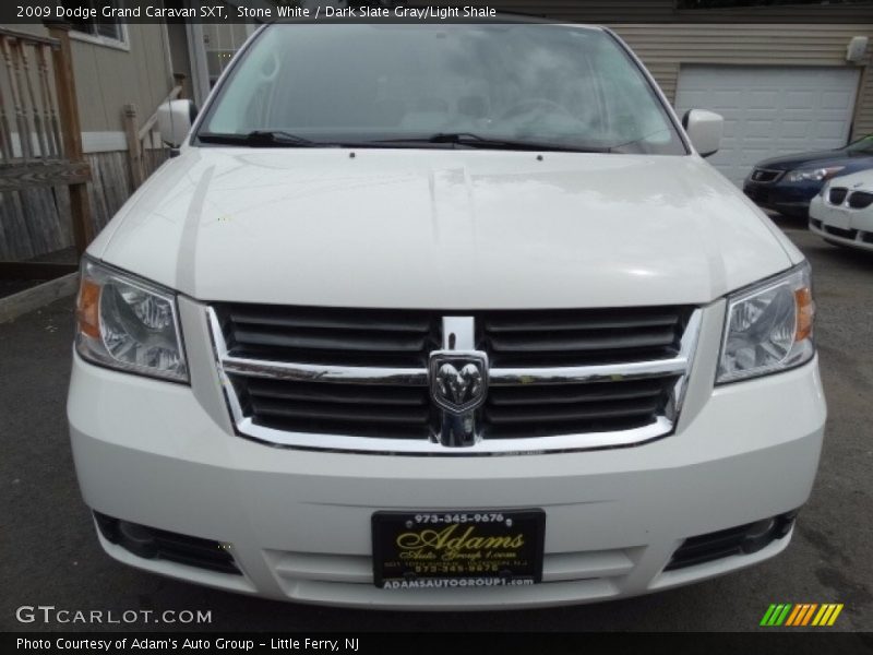Stone White / Dark Slate Gray/Light Shale 2009 Dodge Grand Caravan SXT