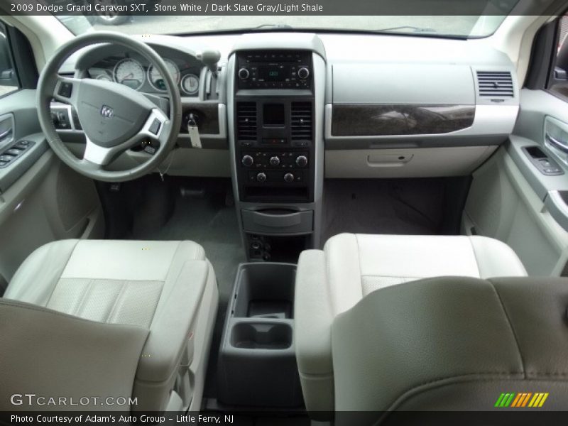 Stone White / Dark Slate Gray/Light Shale 2009 Dodge Grand Caravan SXT