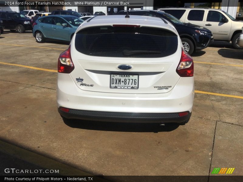 White Platinum / Charcoal Black 2014 Ford Focus Titanium Hatchback