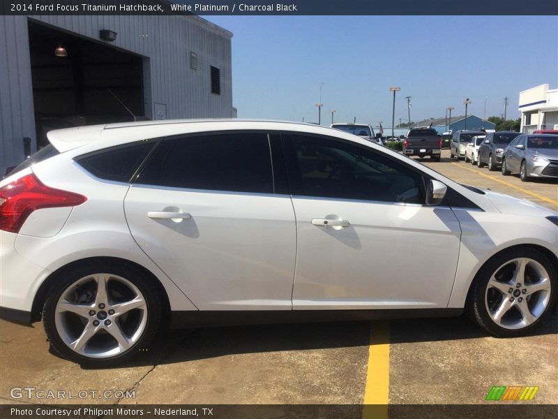 White Platinum / Charcoal Black 2014 Ford Focus Titanium Hatchback